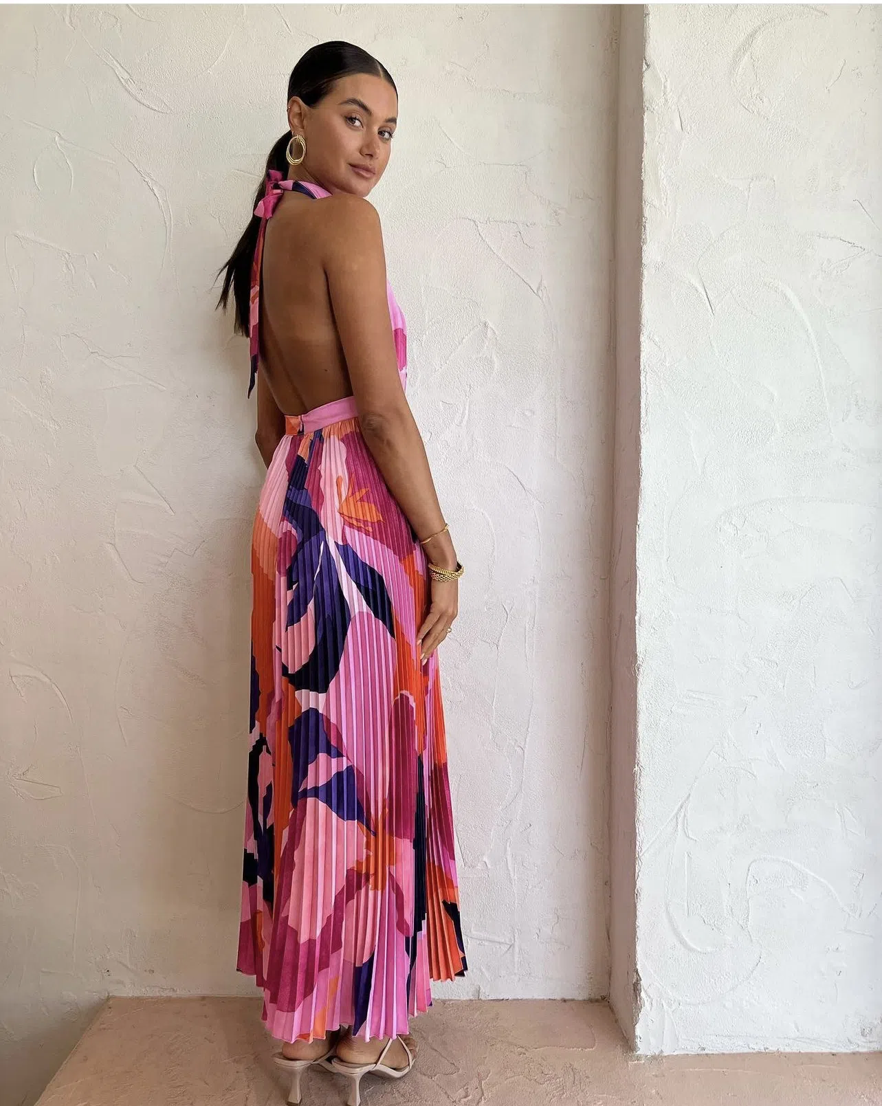 Lidee Renaissance Gown in Capri Print Pink Size 8 - Image 3