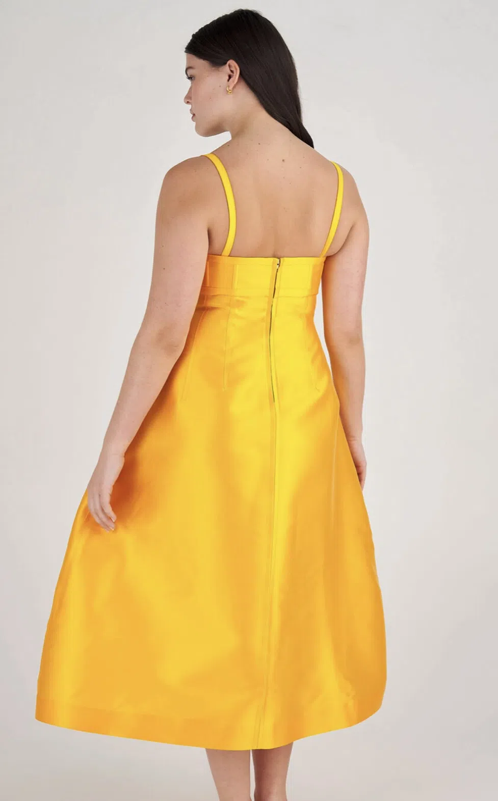 Oroton Sculptured Bodice Dress in Marigold Size 12 - Image 2