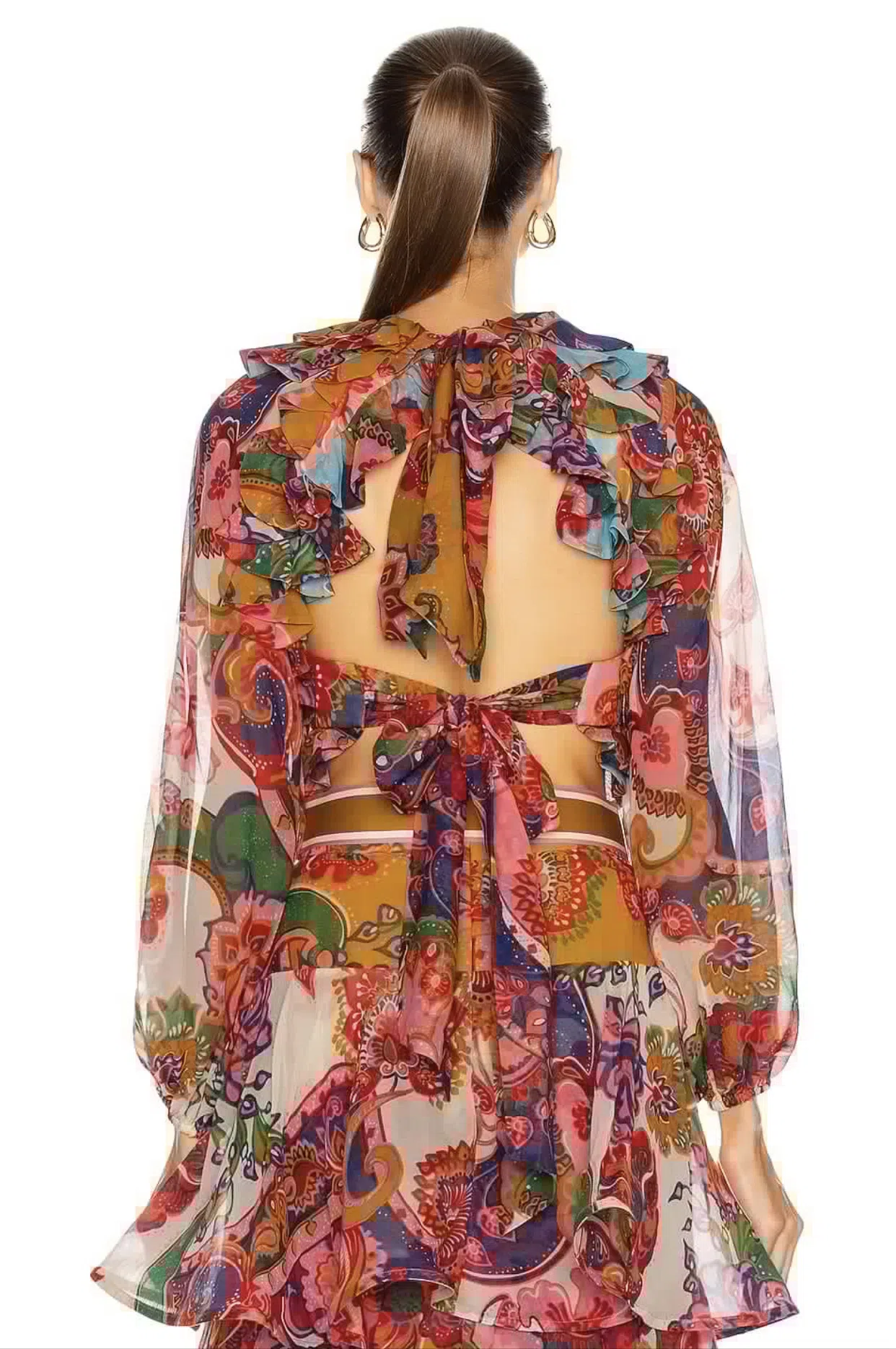 Zimmermann Lovestruck Ruffle Top & Frill Skirt Set Floral Size 3/AU 14 - Image 3