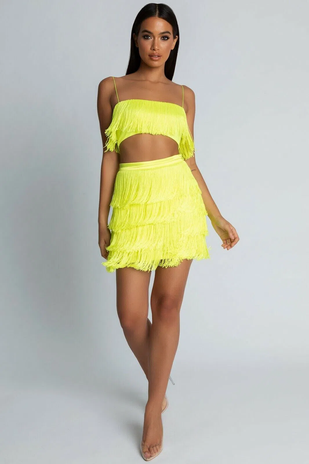 Meshki Sofia Fringe Set Yellow Size M/AU 10 - Image 1