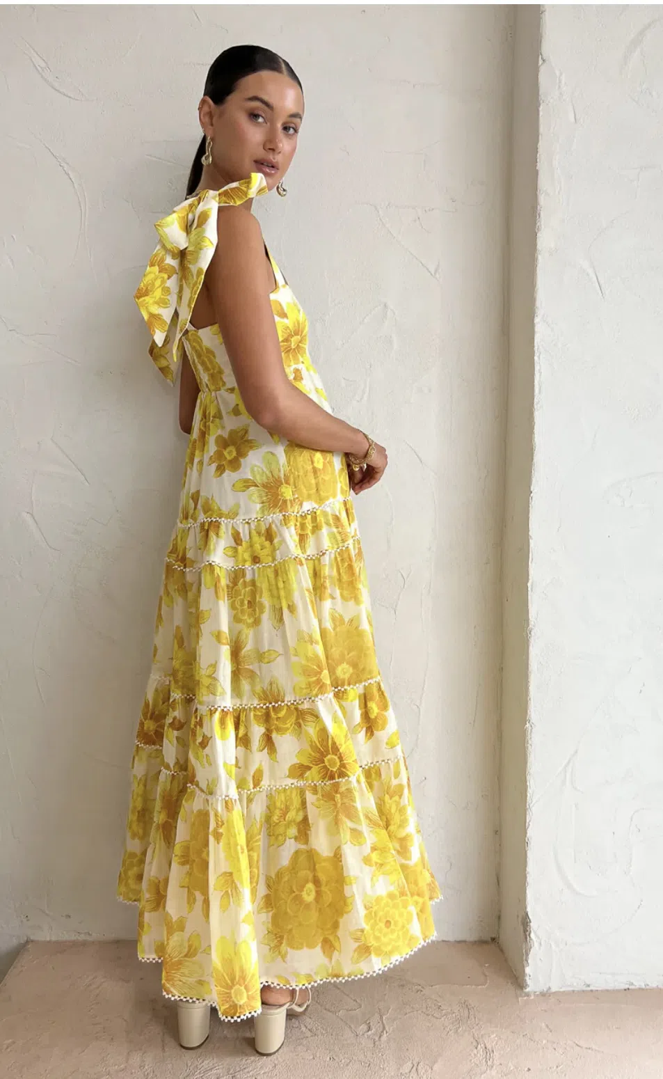 Alemais Sonny Midi Dress in Lemon Size 6 - Image 5