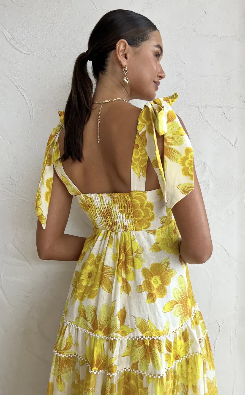 Alemais Sonny Midi Dress in Lemon Size 12 - Image 2