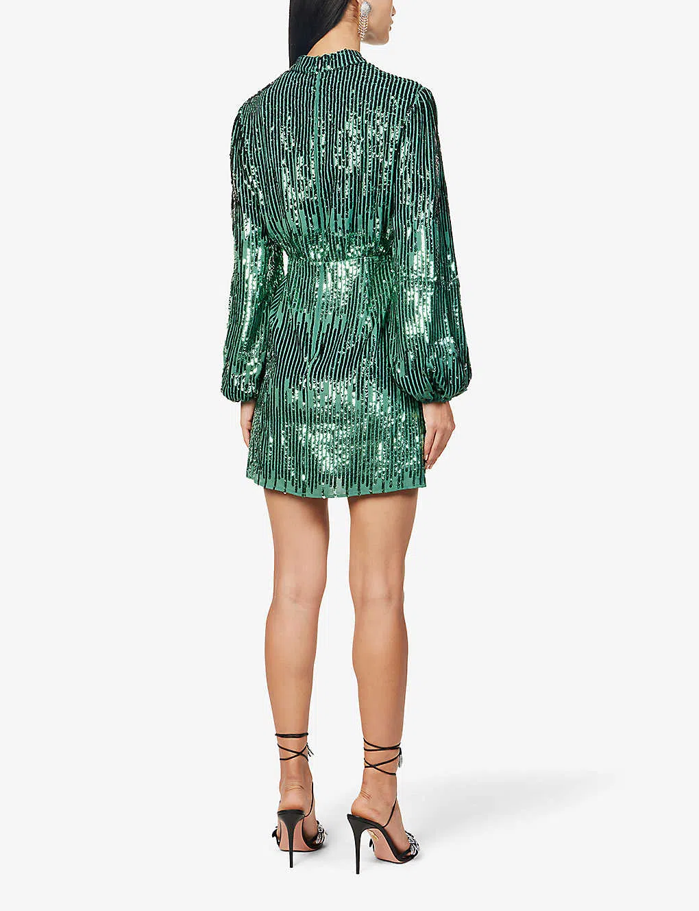Rixo Samantha Dress Green Sequin Size XS.  - Image 6