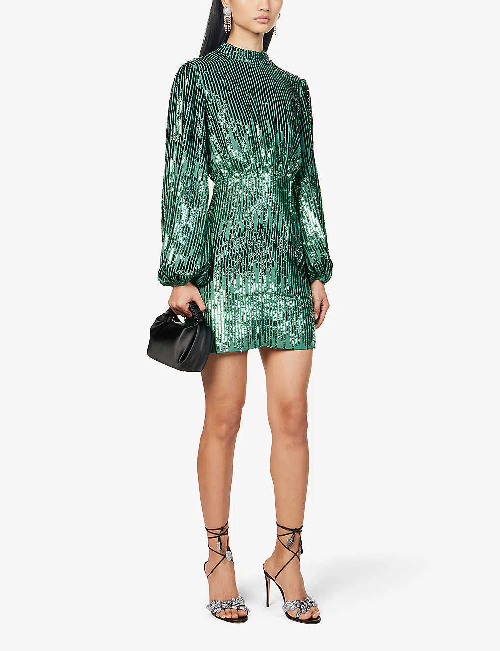 Rixo Samantha Dress Green Sequin Size XS.  - Image 5