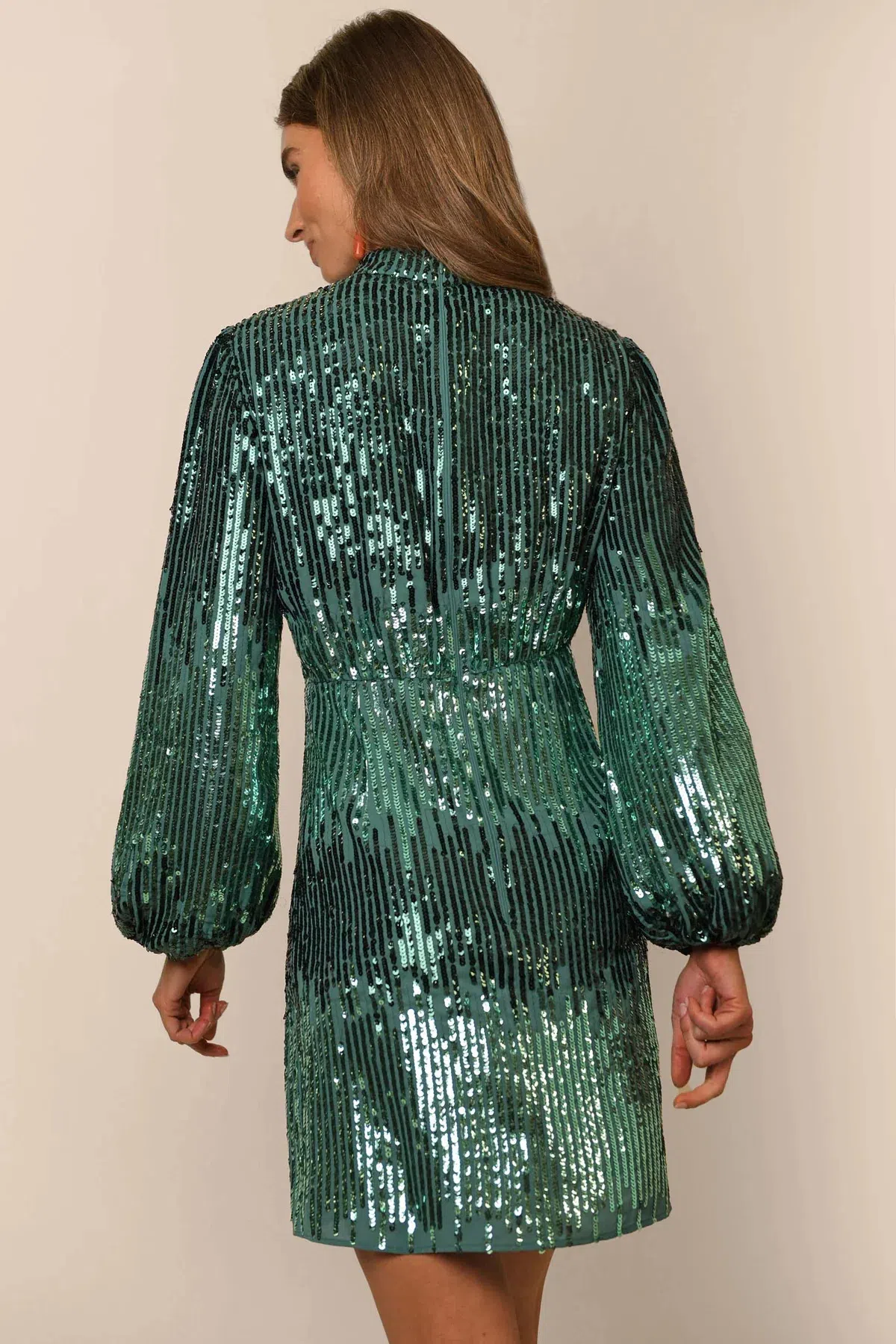 Rixo Samantha Dress Green Sequin Size XS.  - Image 2