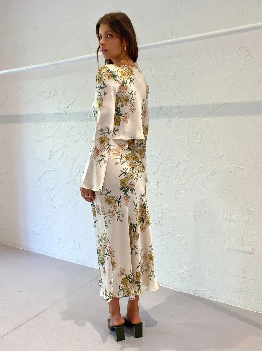 Bec & Bridge Louella Top and Maxi Skirt Set Floral Size 6  - Image 2