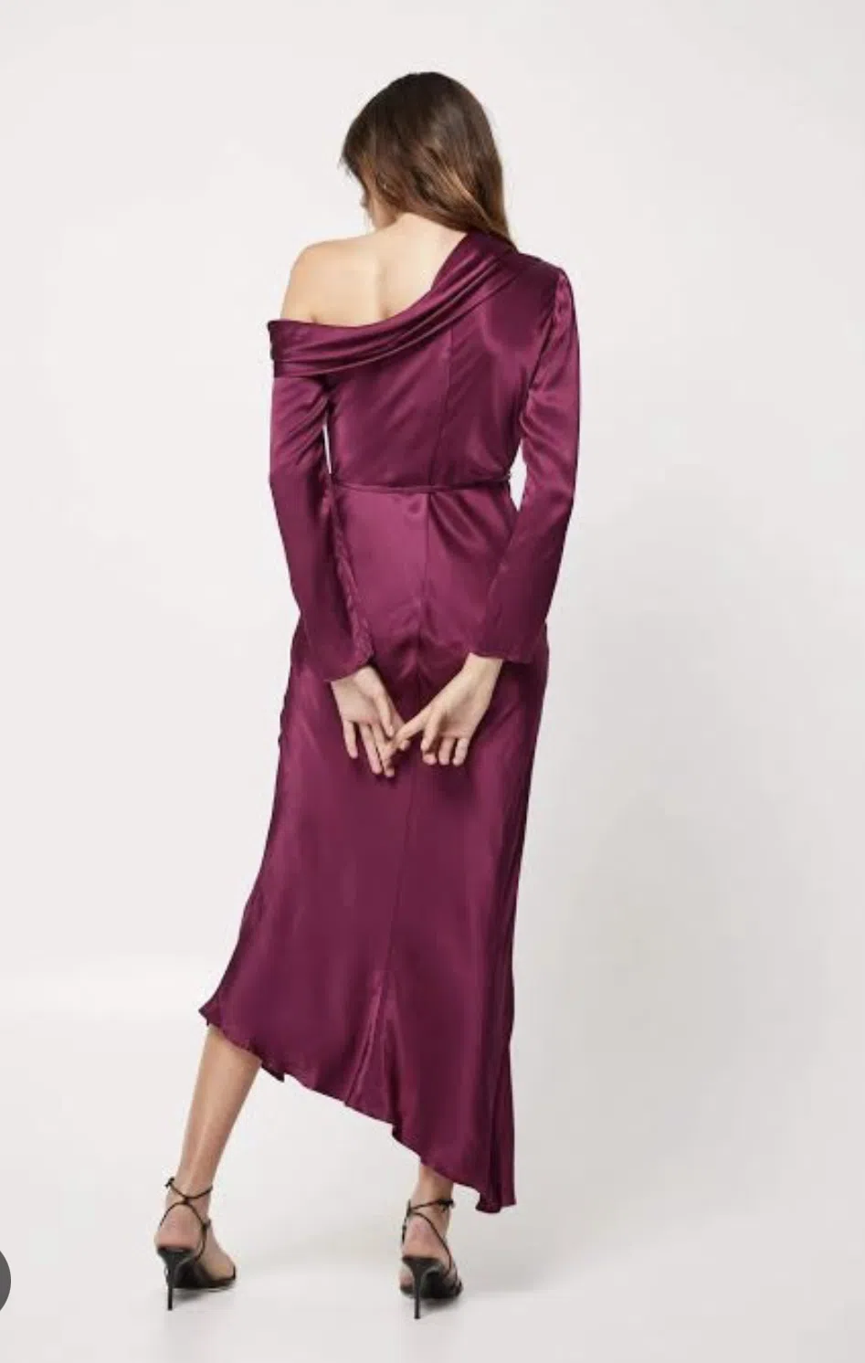 Mossman Two Souls Midi Dress Burgundy Size 12 - Image 2