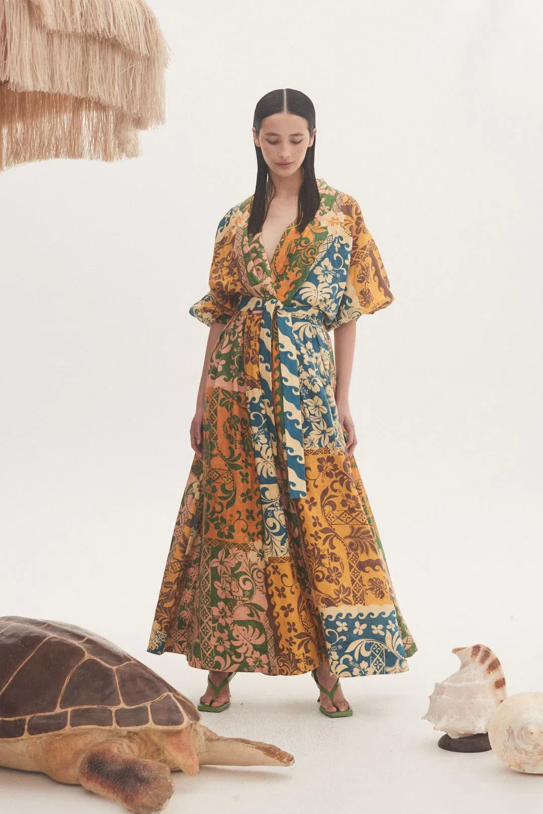 Alemais Archie Wrap Dress Multi Print Size 8 - Image 1