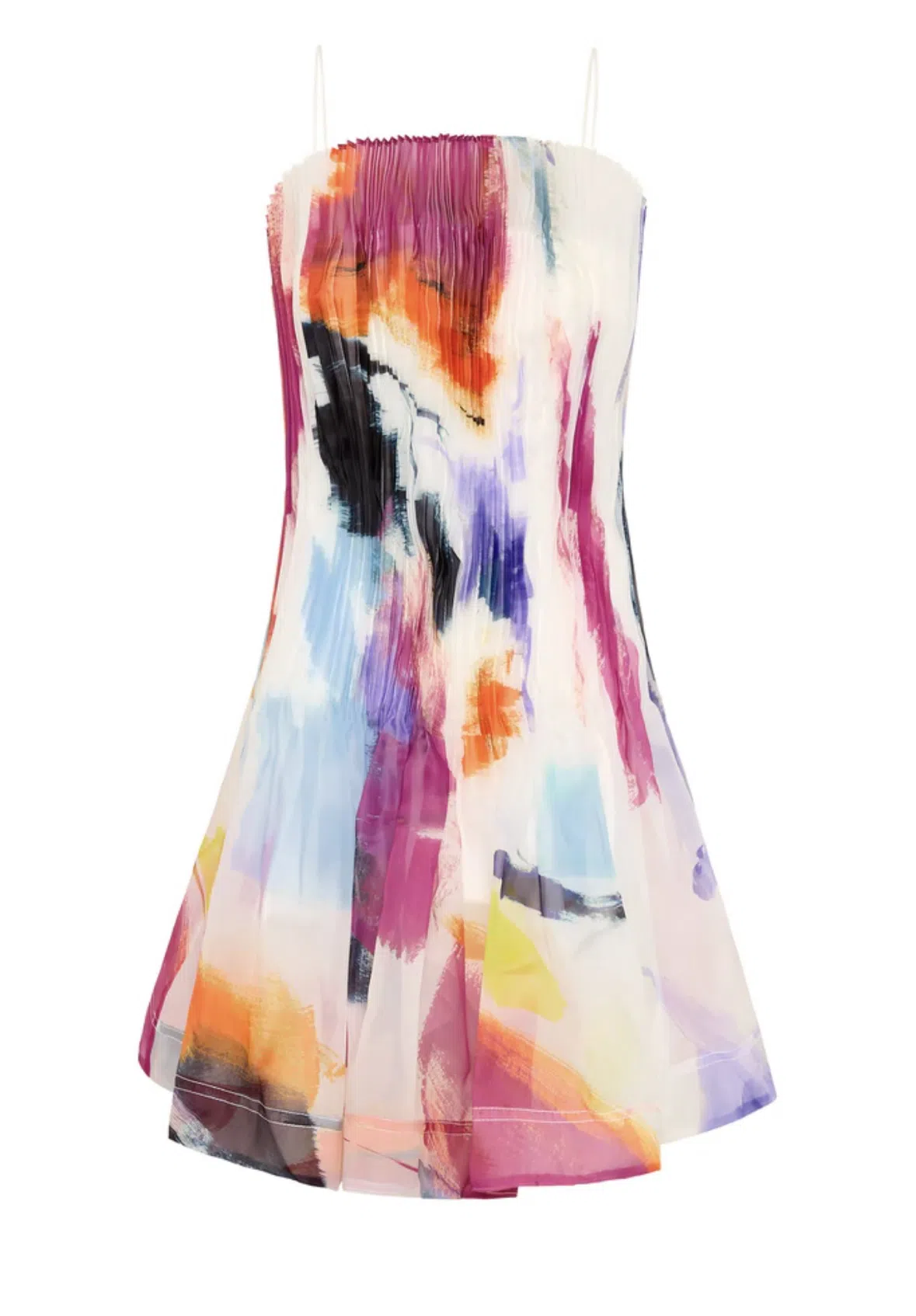 Aje Celestial Pleated Mini Dress Multi-colored Size AU 6 - Image 4