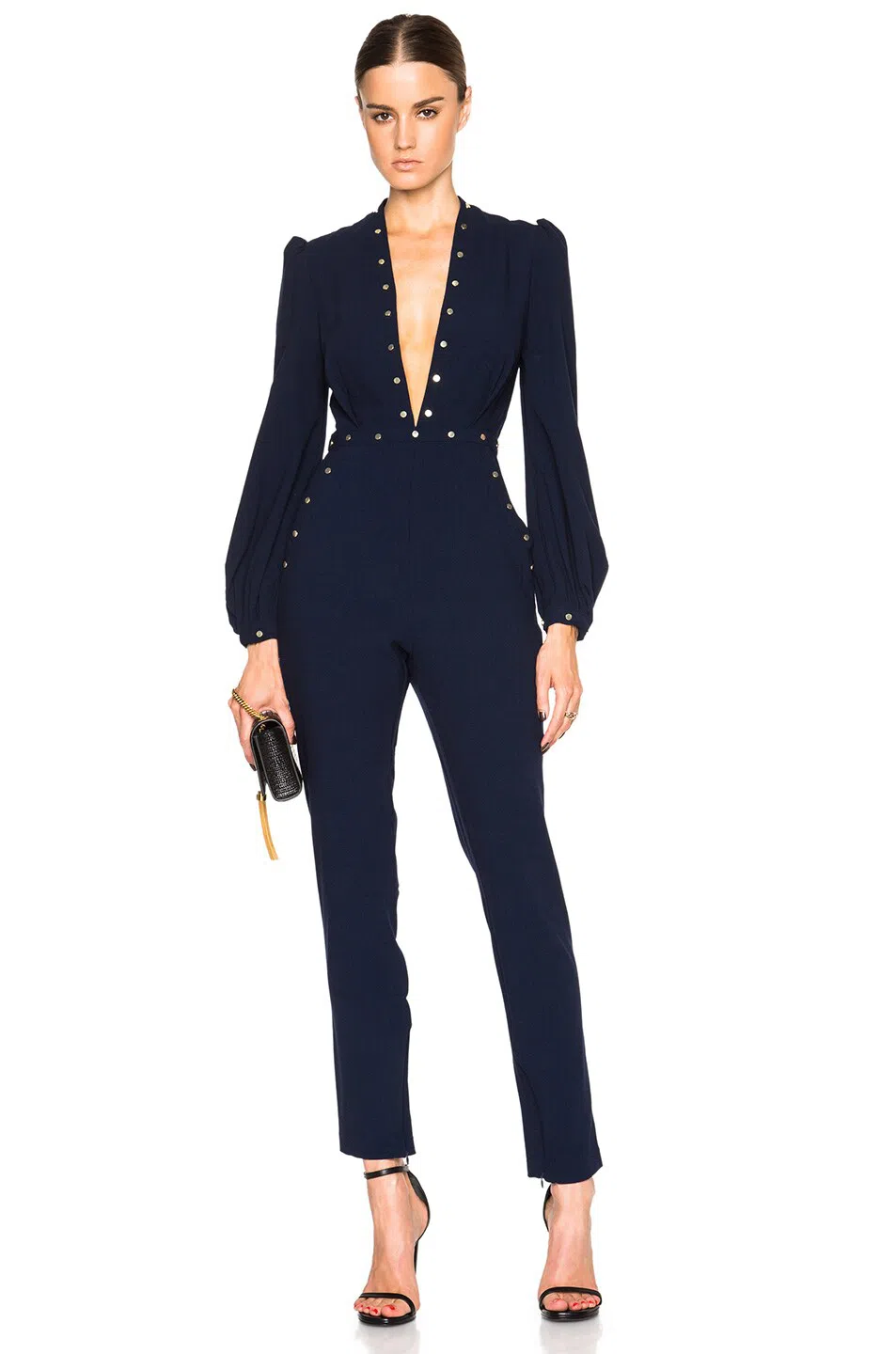 Zimmermann Esplanade Rivet Jumpsuit Navy Size 1/Au 10 - Image 1