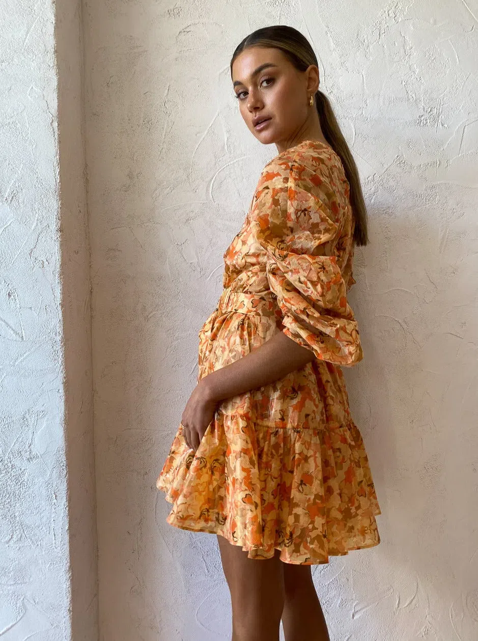 Acler Bonhill Mini Dress in Peach Parfait Size 6 - Image 2