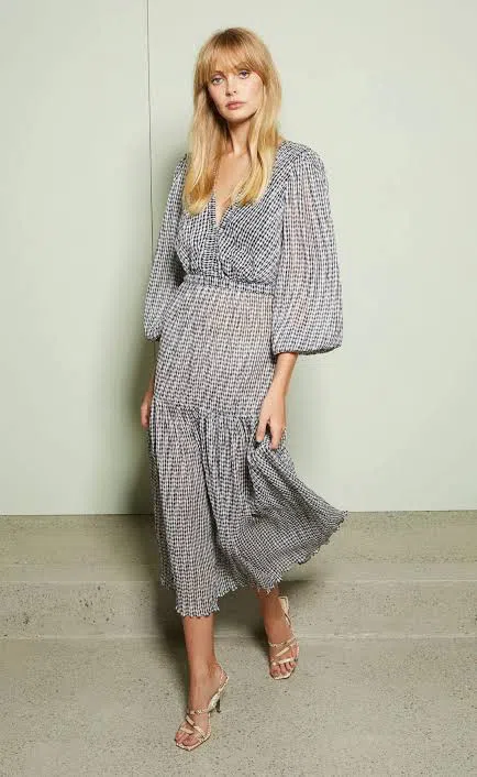 Bec & Bridge Nadine Midi Dress Black/White Size 12 - Image 1