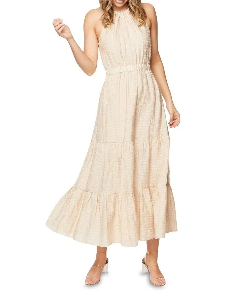 Pilgrim Aaliyah Midi Dress Sand Size 16  - Image 1