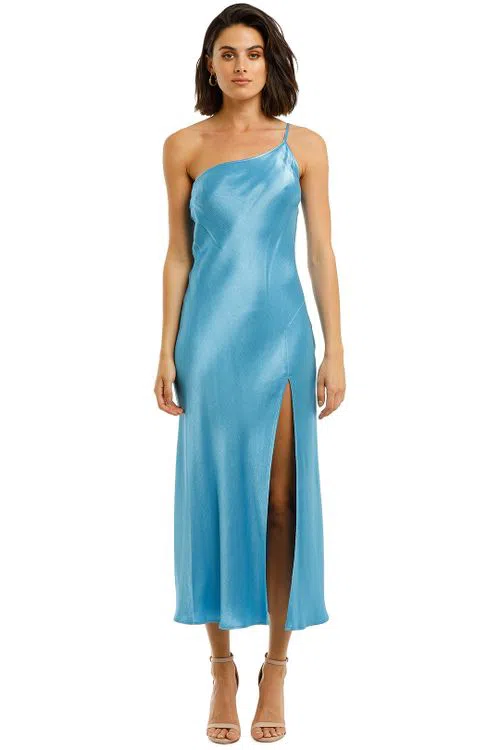 Bec and Bridge Frederic Asym Midi in Azure Blue Size 10 - Image 1