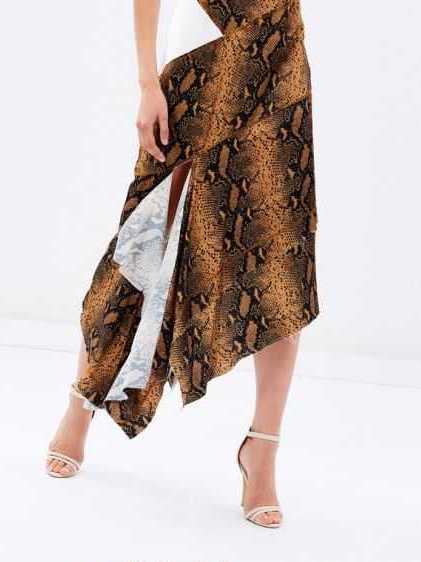 Manning Cartell Copper Python Splice Dress size 10 - Image 3