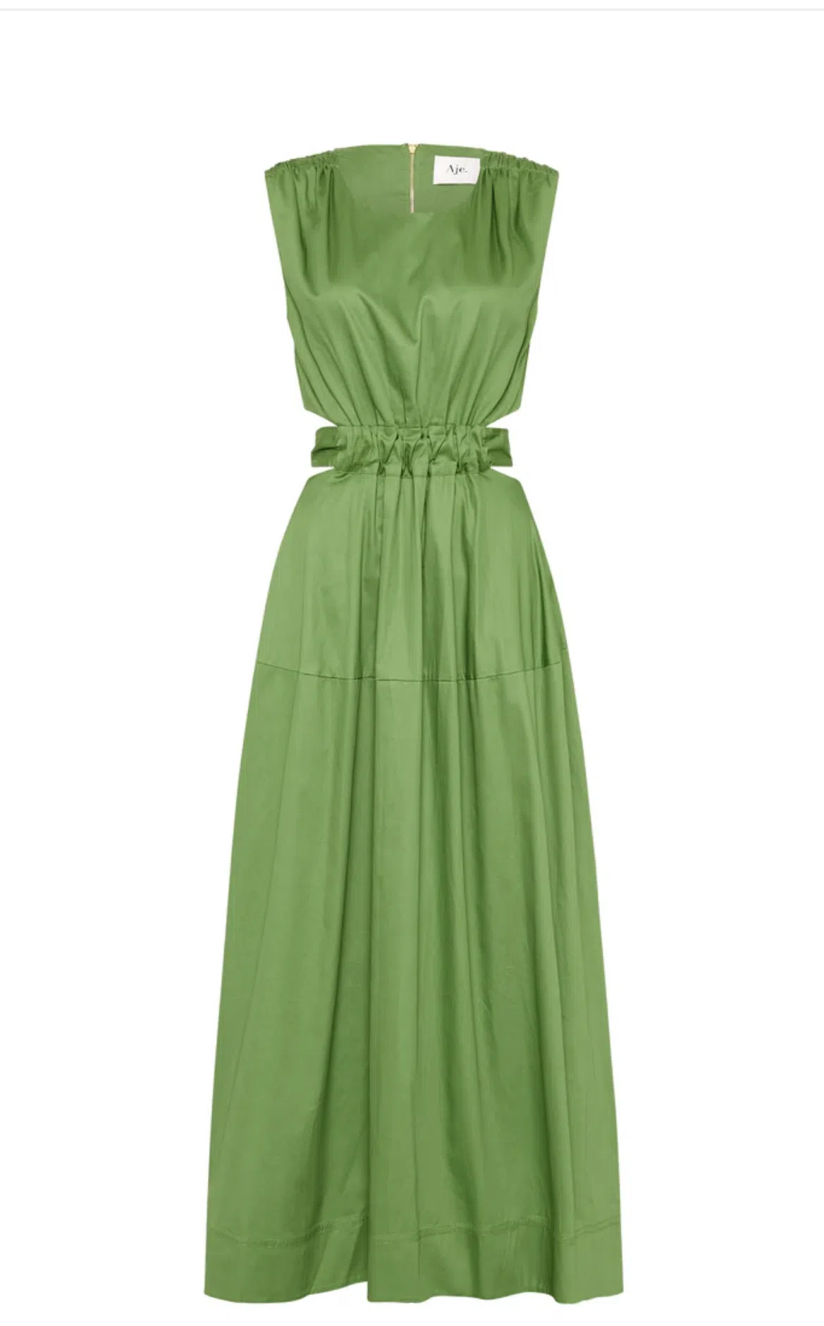 Aje Zorina Tie Midi Dress Green Size 8 - Image 5
