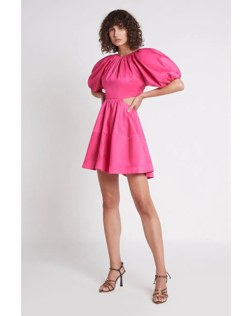 Aje Admiration Lace Up Mini Dress Pink Size 14 - Image 1