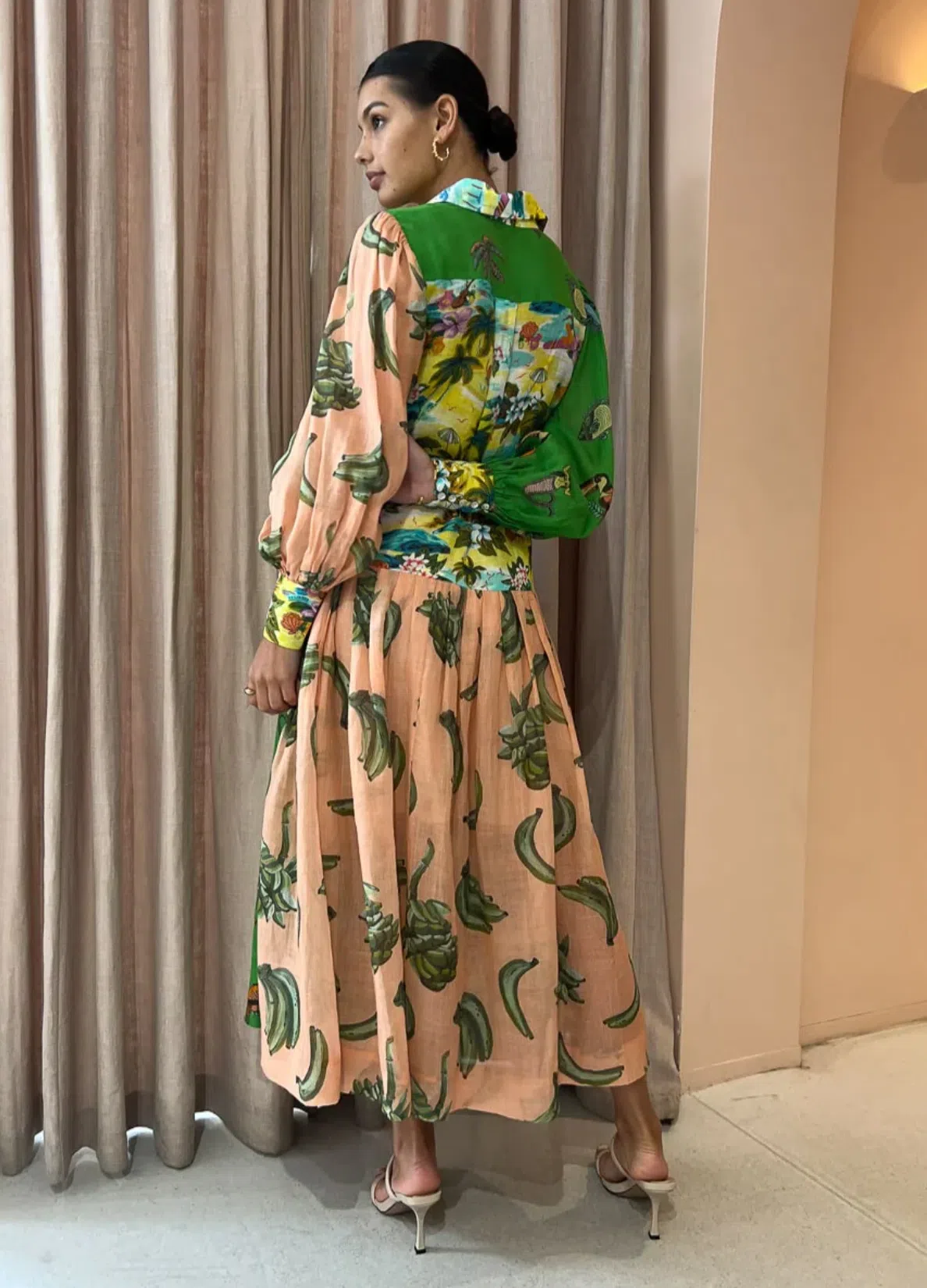 Alemais Holiday Patchwork Shirtdress in Multi Size 14 - Image 3