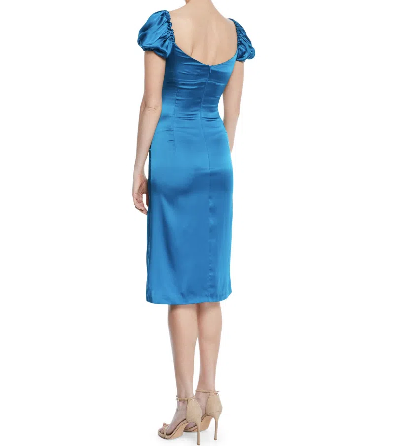 Alexis New York Blue Cap Cadiz Silk Midi Dress XS - Image 2