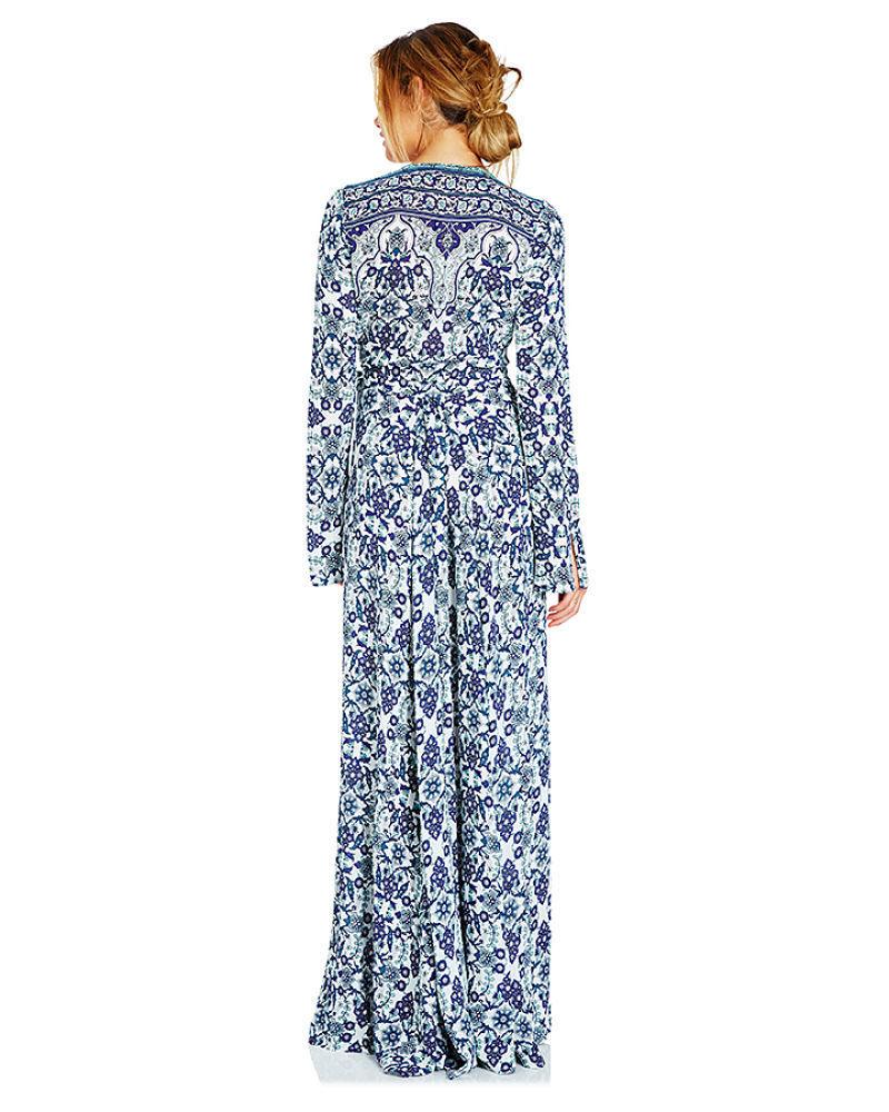 Tigerlily Turkish Baths Maxi Wrap Dress in Agean size 10 - Image 3