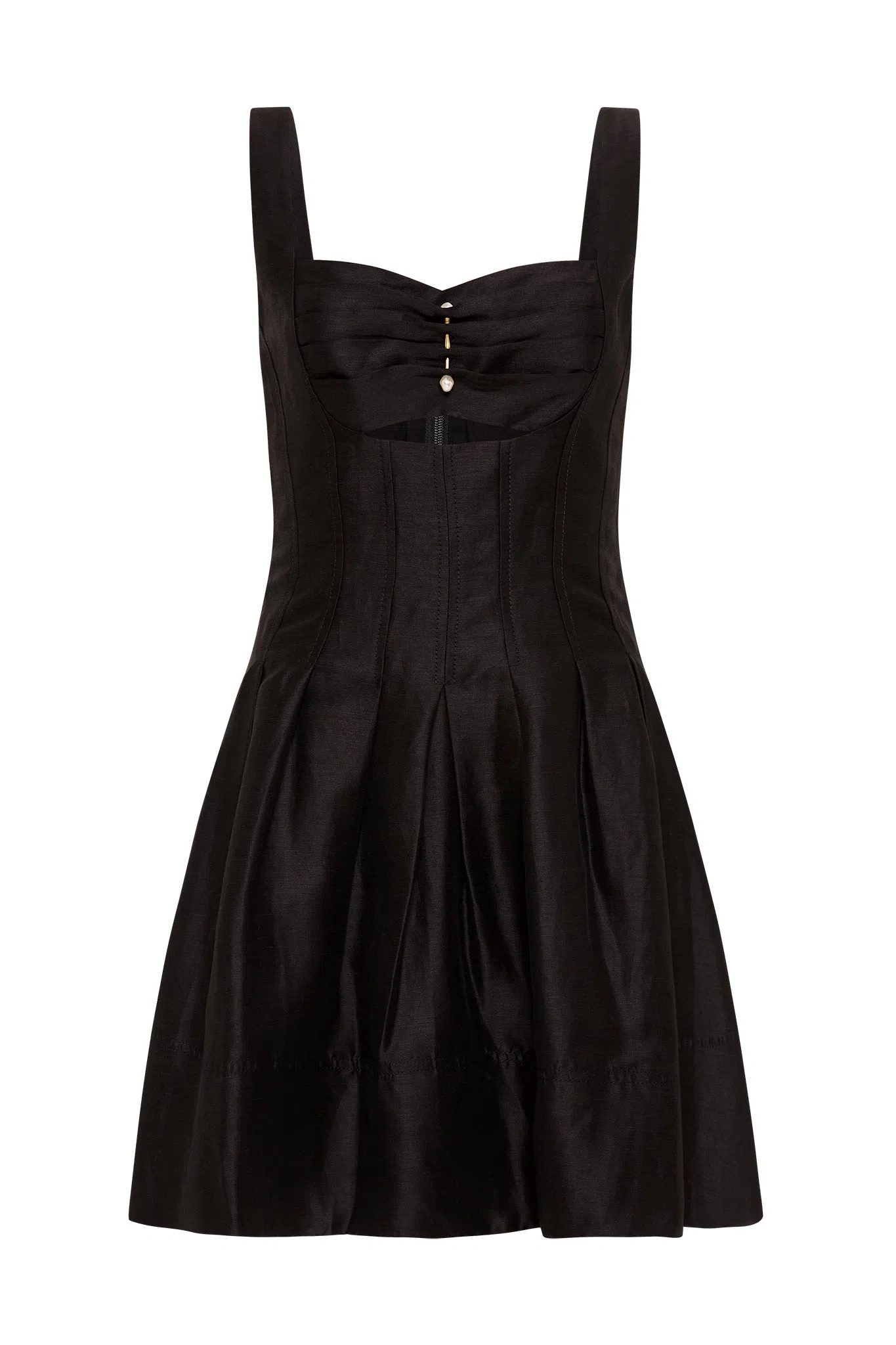 Aje Divinity Pearl Pin Mini Dress Black Size 6 - Image 3