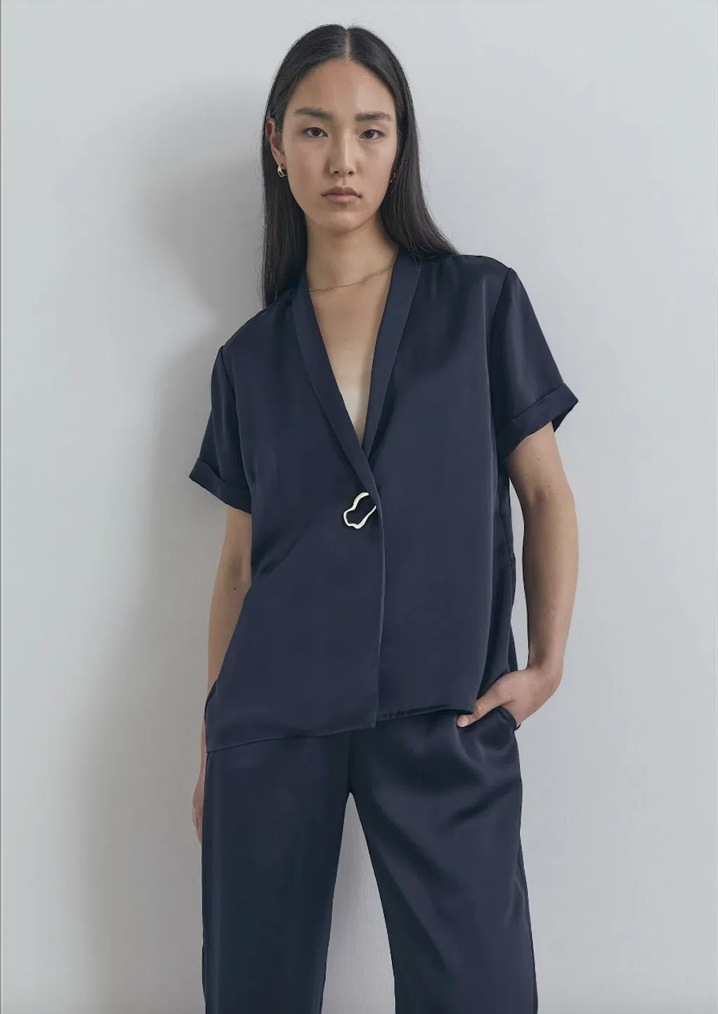 Viktoria & Woods Hallelujah Shirt and Chauffeur Trouser Set Navy Size 0-1/AU 6-8 - Image 2