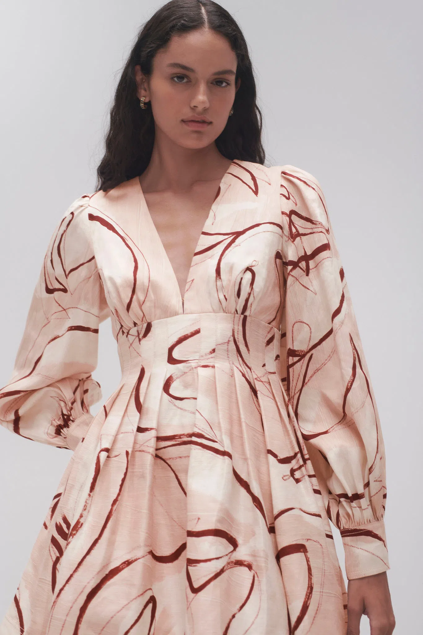 Aje Amelia Plunge Mini Dress Print Size 16 / 2XL - Image 2