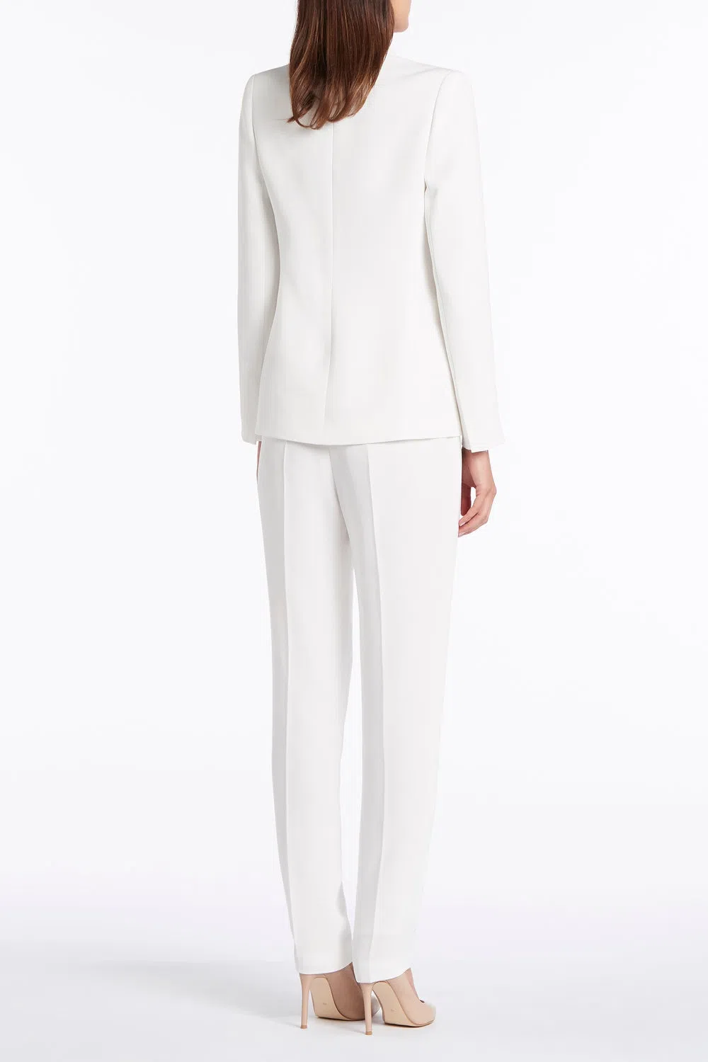 Carla Zampatti  Long Line Jacket and Pants White Size 10 - Image 2