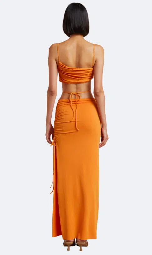 Bec & Bridge Dilkon Maxi Dress Orange Size AU 8 - Image 2
