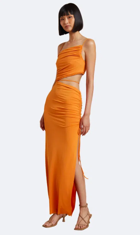 Bec & Bridge Dilkon Maxi Dress Orange Size AU 8 - Image 3