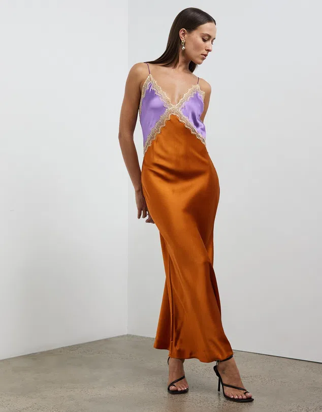 Ginia Sadie Midi Dress Amethyst/Sunset Size S / Au 8 - Image 4