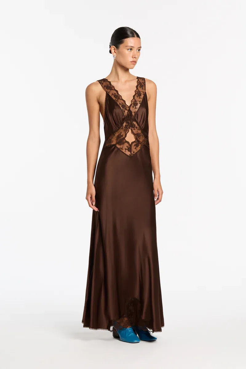 Sir the Label Aries Cut Out Gown Brown Size 1 / Au 8 - Image 1