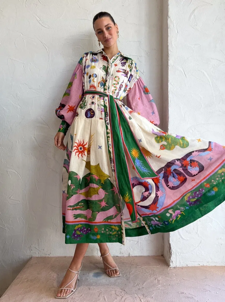 Alemais Seeker Shirtdress Multi Size 16 - Image 2