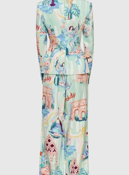 Leo Lin James Fitted Blazer - Vacanza Print Size 16 - Image 4