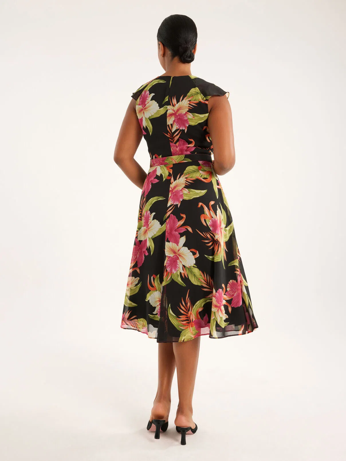 Review Club Tropicana Dress Black Size AU 16 - Image 4