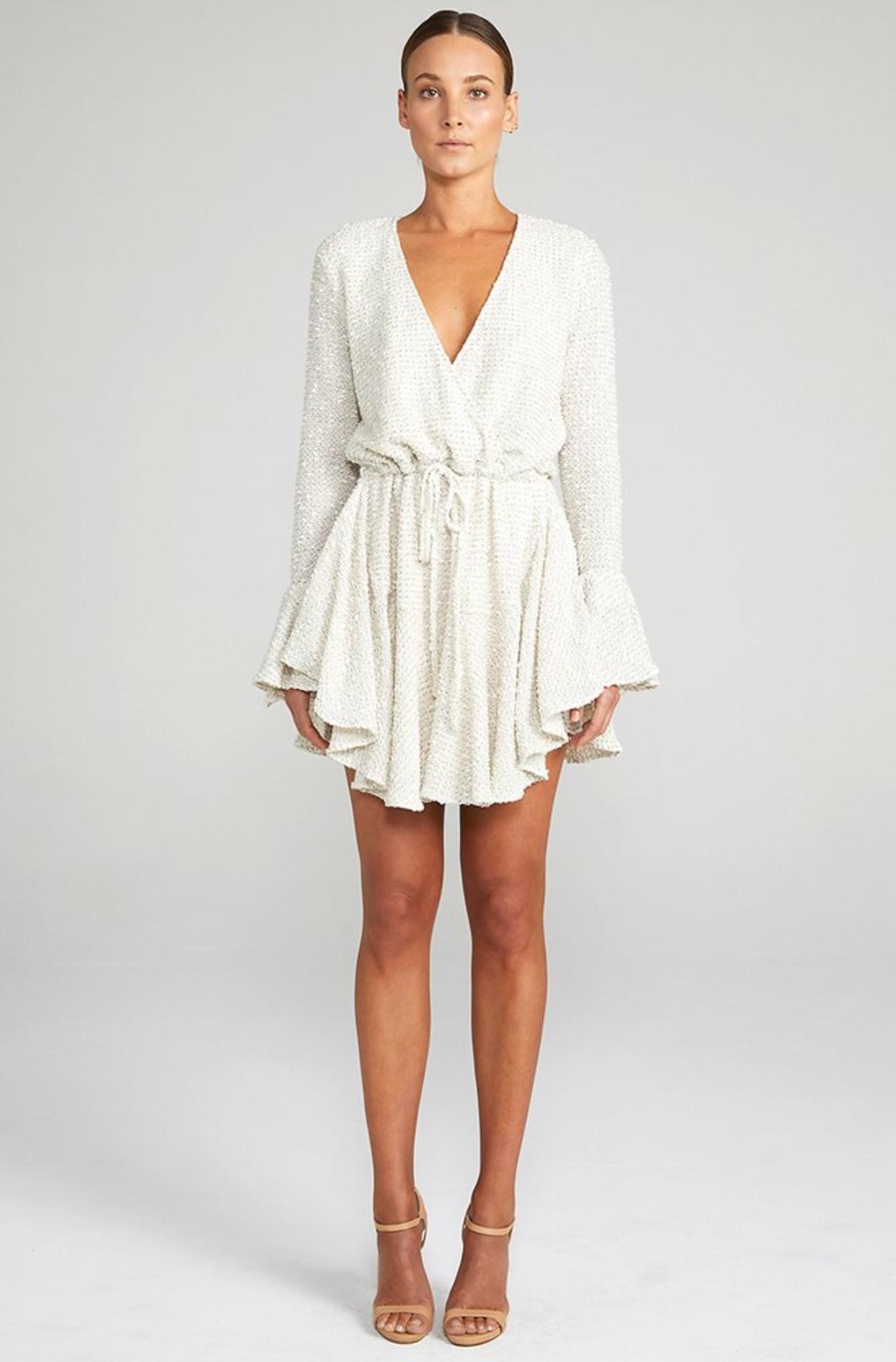 Aimee frill cuff drawstring mini dress - Image 1