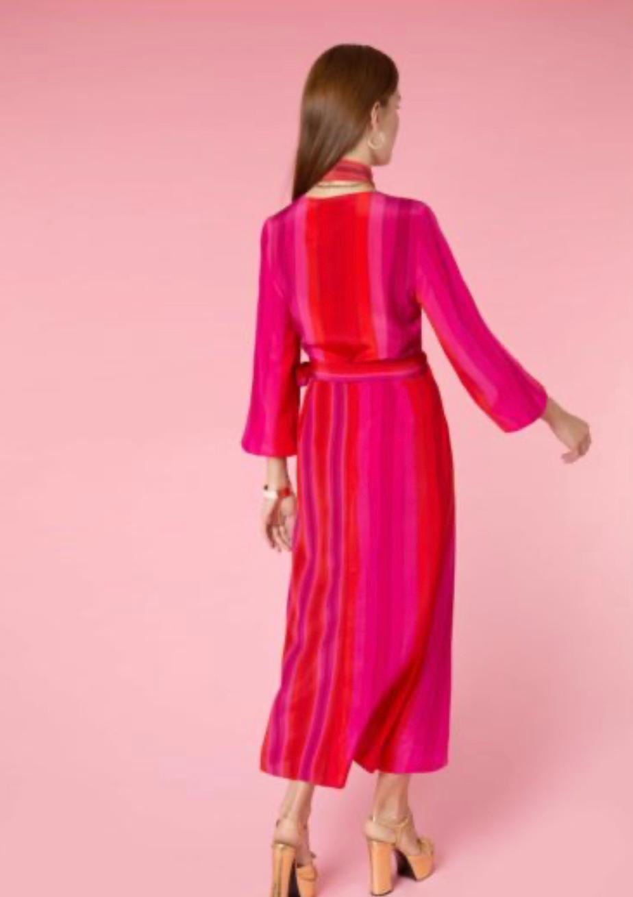 Rixo London Marni Studio Stripe Size AU 12 - Image 4