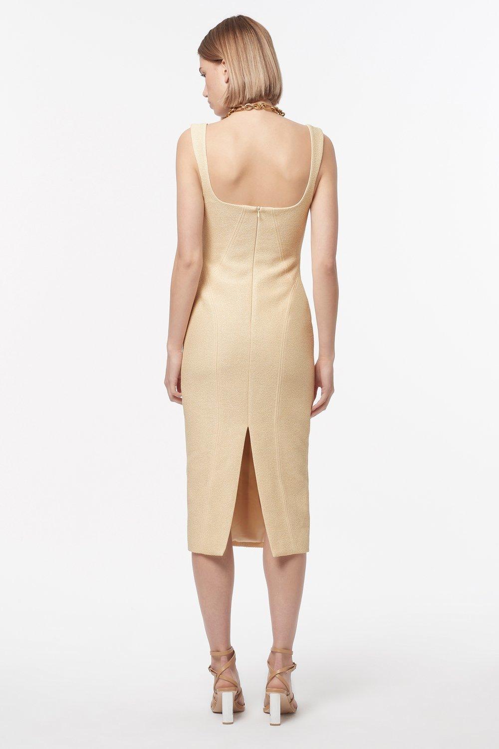 Manning Cartell Neo Classic Midi Dress in Almond (GOLD) size 10 - Image 4