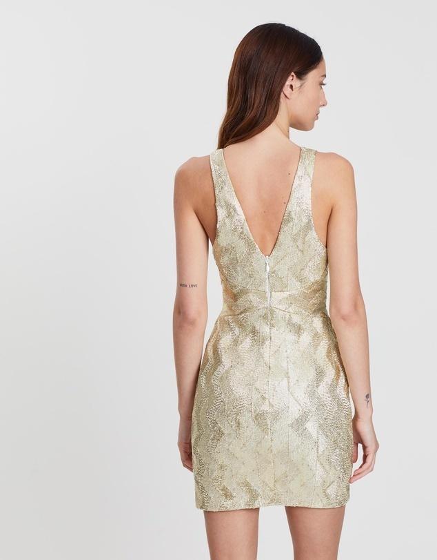Manning Cartell No Filter Mini Dress Gold Size 4 - Image 4